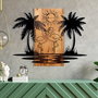Wallity Hawaii Accesorio Decorativo de Pared Negro y Nogal